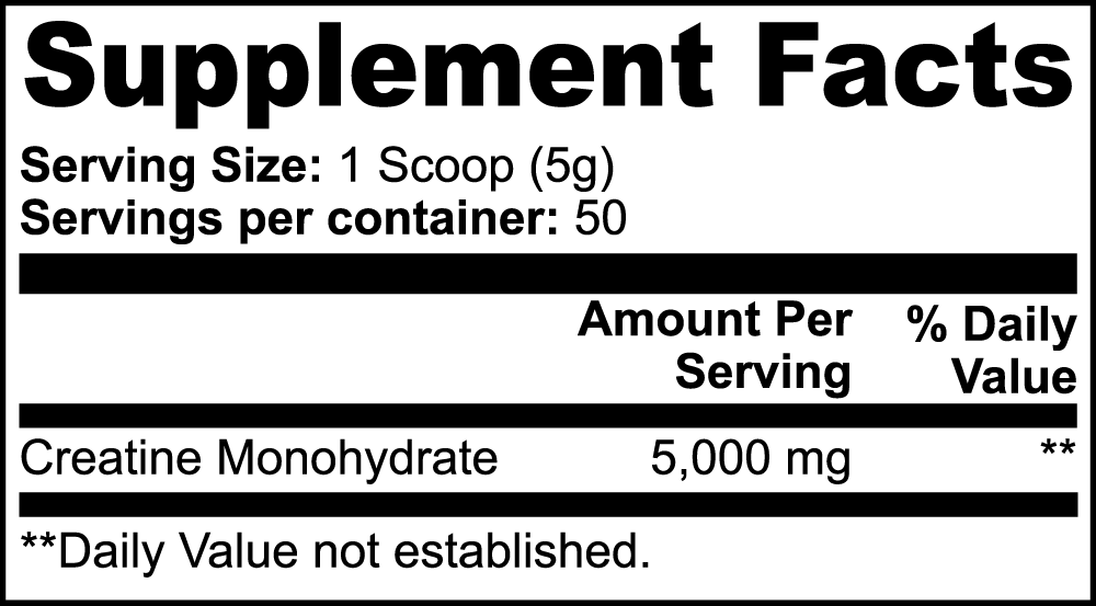 Creatine Monohydrate NEW 50 Servings!