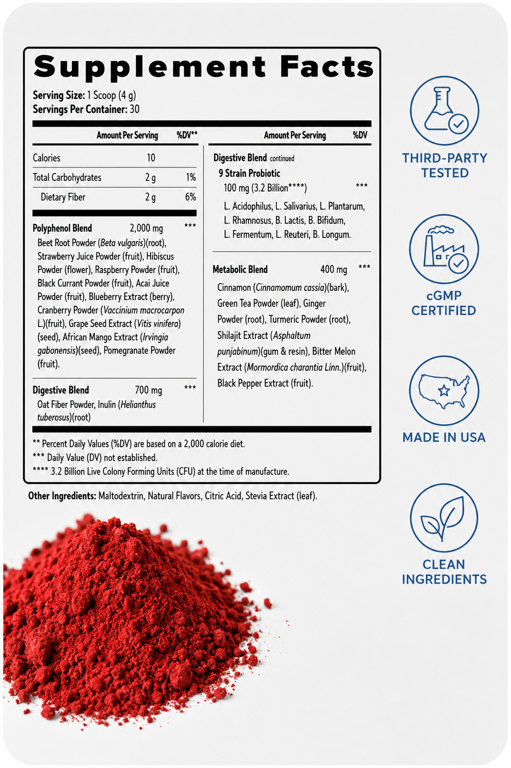 Ascend Reds — Superfood Powder for Gut Health, Metabolism & Skin Glow