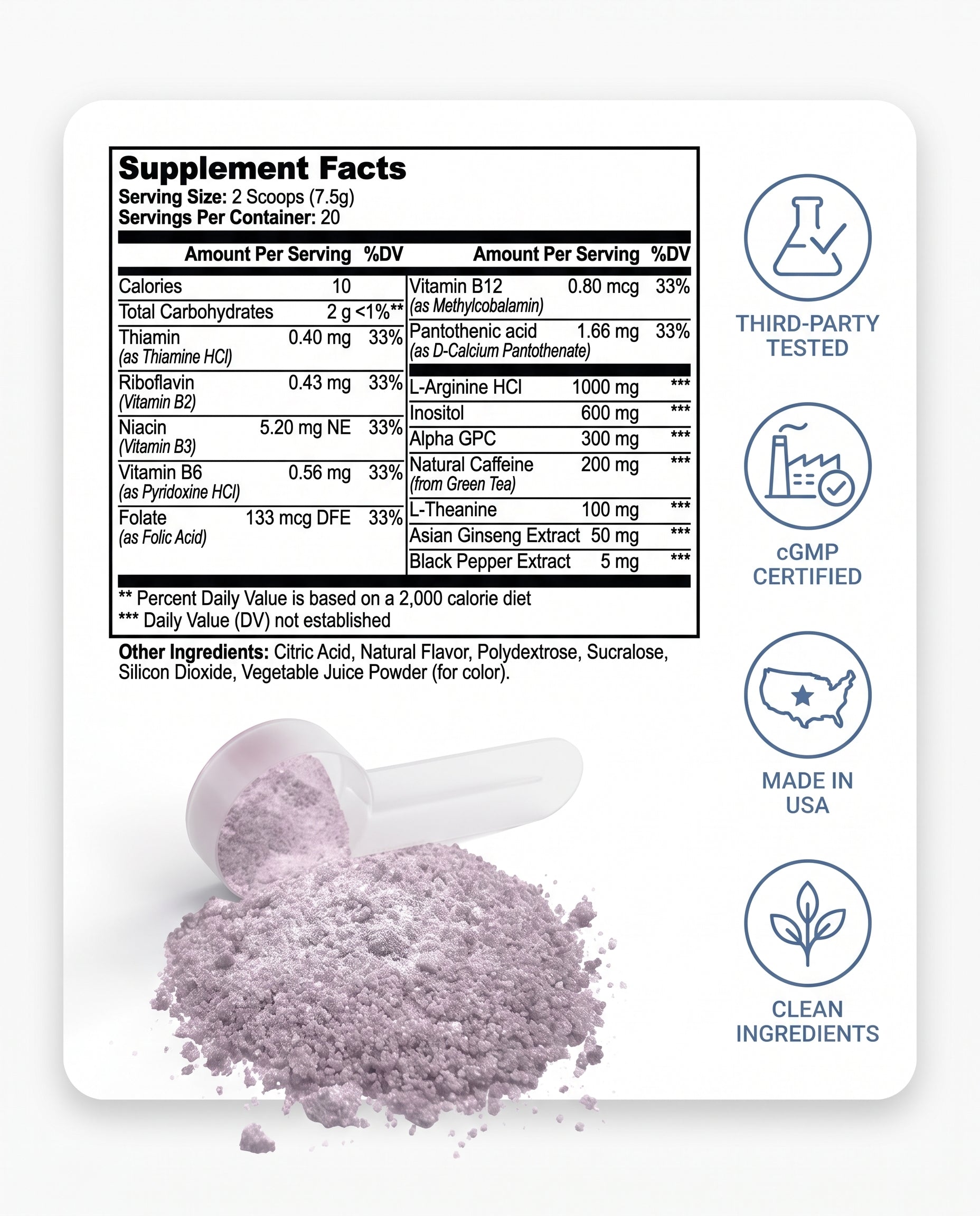 Focus Powder — Clean Energy, Mental Clarity & Zero Crash | Sour Grape