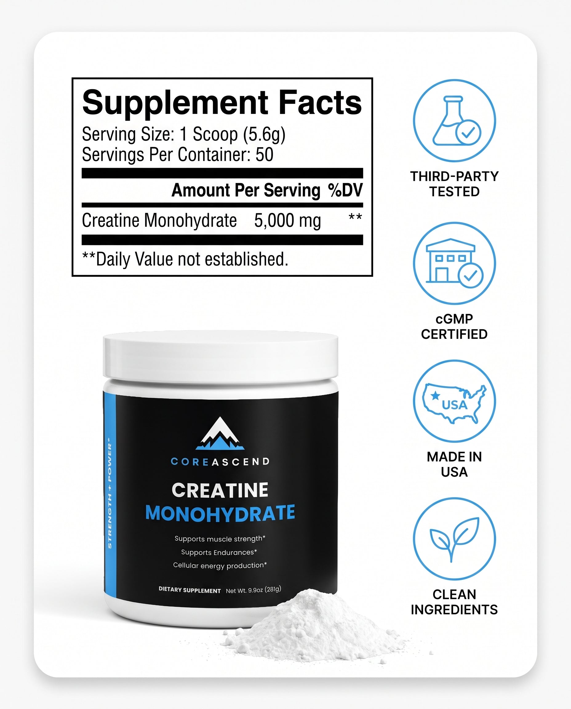 Creatine Monohydrate NEW 50 Servings!