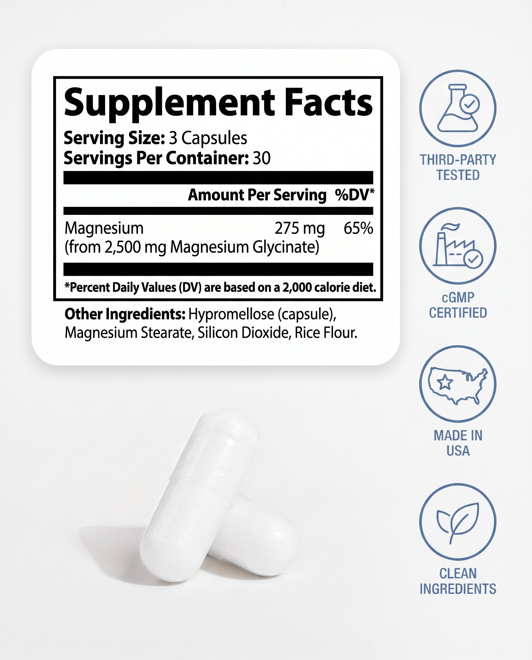 Magnesium Glycinate - Improve Sleeps, Recovery and Stress