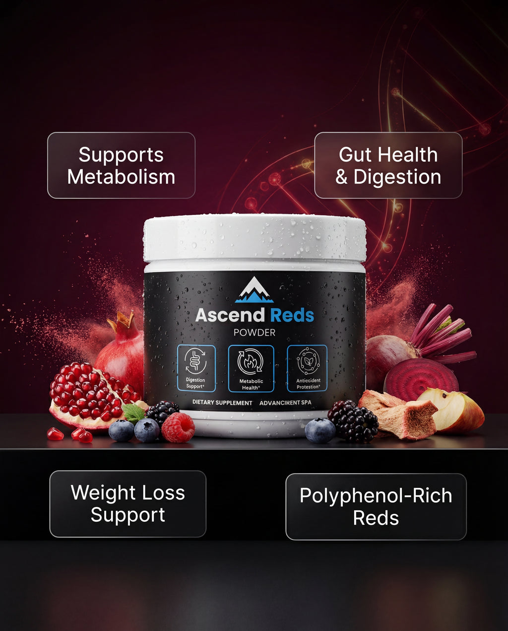 Ascend Reds – Gut, Metabolism & Skin Support